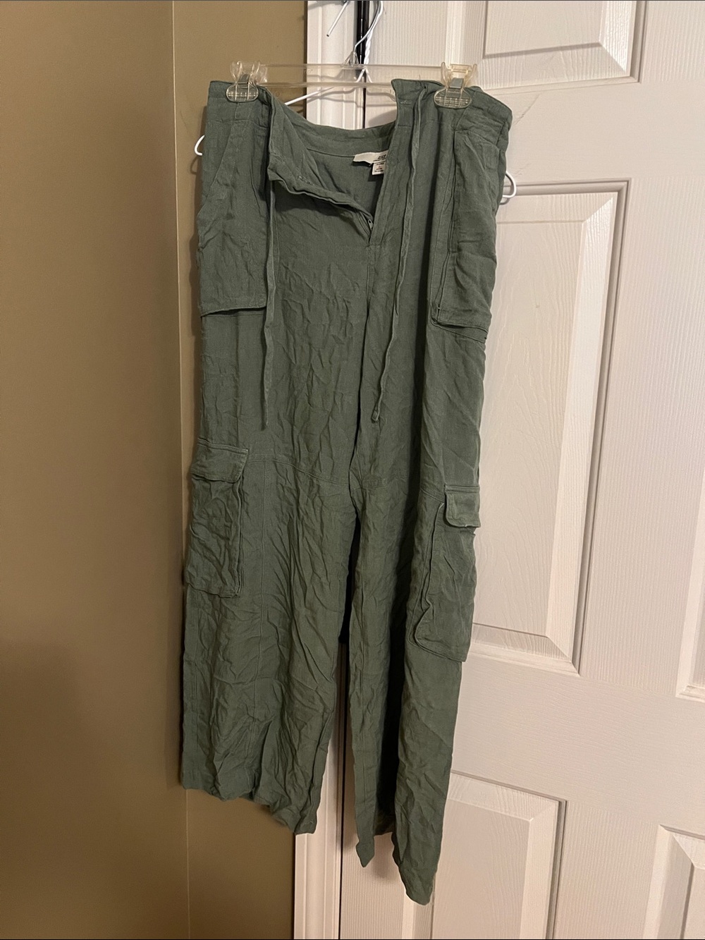 Thread & Supply Olive Wide-Leg Cargo Pants